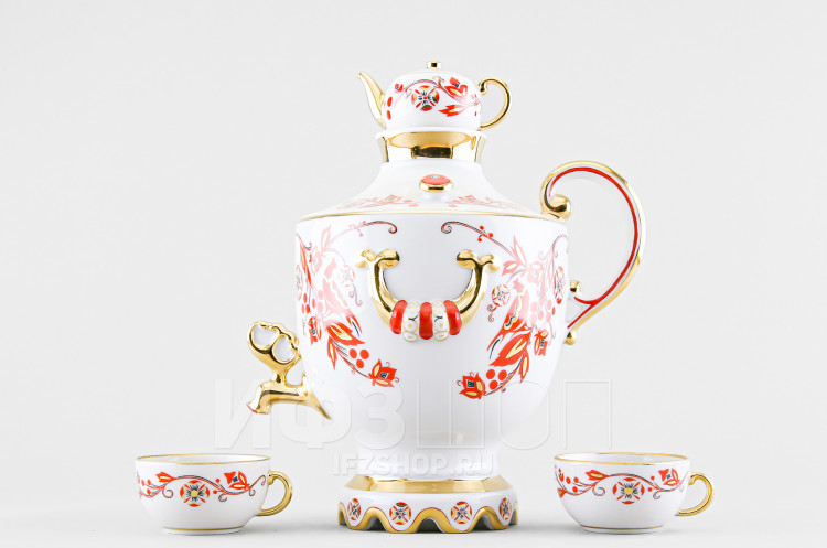 Набор для вина ф. Веселый самоварчик рис. Русские мотивы, 3 предмета в Москве