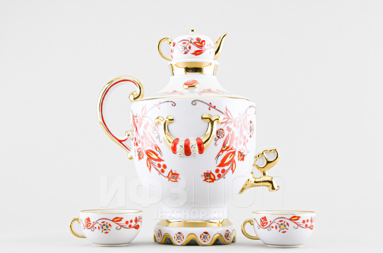 Набор для вина ф. Веселый самоварчик рис. Русские мотивы, 3 предмета в Москве