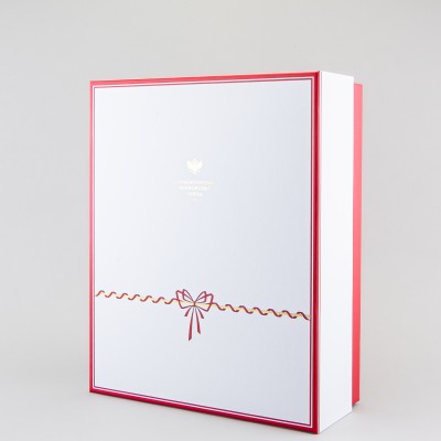 Набор из 2 бокалов для шампанского 250 мл рис. Календа красная ножка