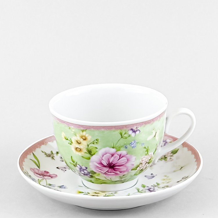 Набор из 4 чашек с блюдцем чайных ф. Гранатовый рис. Летний сад в Пензе