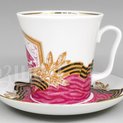 Бокал с блюдцем ф. Ленинградский рис. Катюша