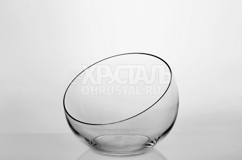 Ваза-шар, высота 20 см, диаметр 26 см, форма 6402 (косой срез)