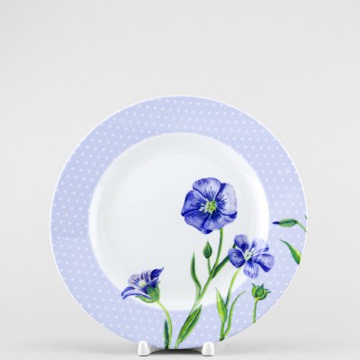 Тарелка плоская 24 см ф. Идиллия рис. Ситец. Лен