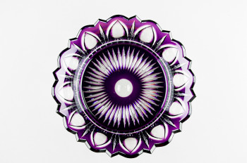Ваза для сервировки, диаметр 24 см, фиолетовый наклад