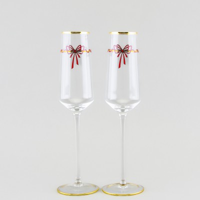 Набор из 2 бокалов для шампанского 250 мл рис. Календа