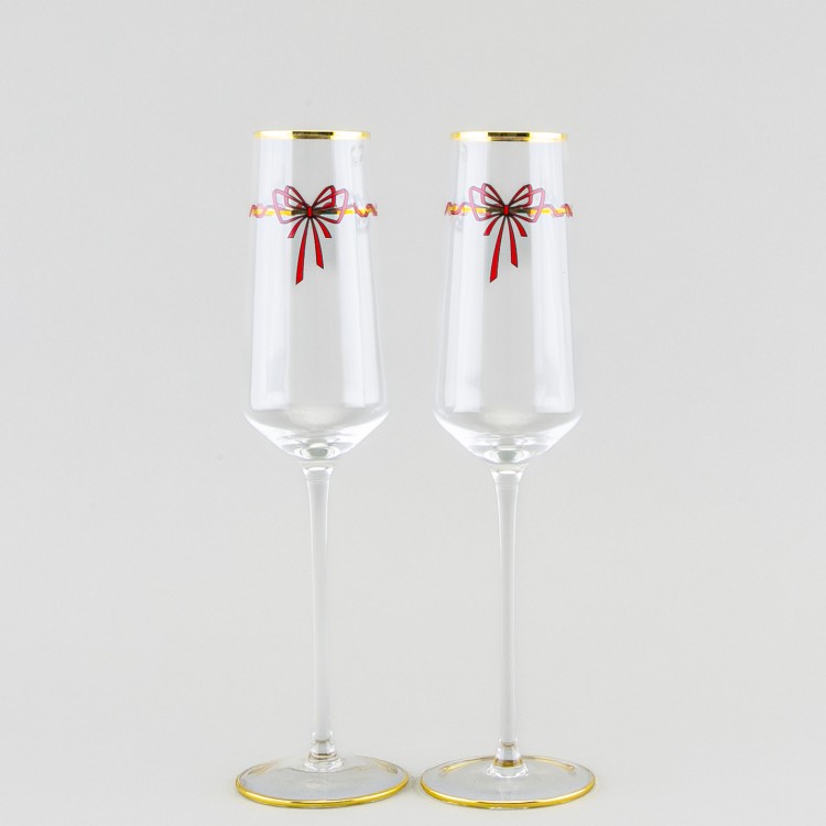 Набор из 2 бокалов для шампанского 250 мл рис. Календа в Москве