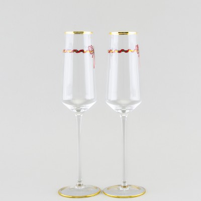 Набор из 2 бокалов для шампанского 250 мл рис. Календа