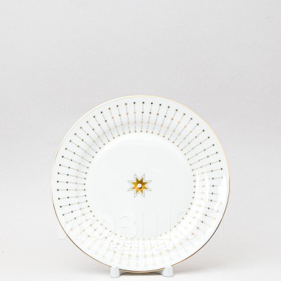 Тарелка плоская 20 см ф. Стандартная-2 рис. Азур золотой