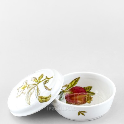 Туалетная коробочка ф. Овальная рис. Гранаты (микс)