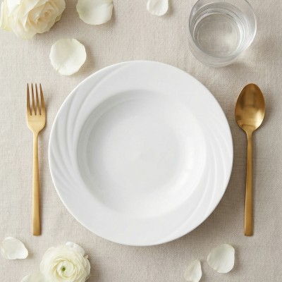 Тарелка глубокая 20 см ф. Голубка рис. Белый