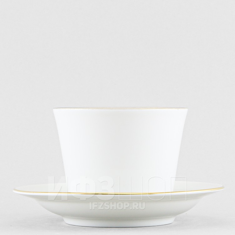 Чашка с блюдцем чайная ф. Молодежная рис. Золотая лента в Ростове-на-Дону