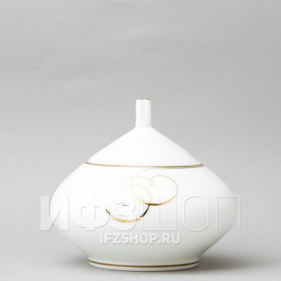 Сахарница ф. Купольная рис. Золотые завитки