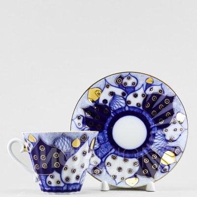 Чашка с блюдцем чайная ф. Лучистая рис. Перезвоны