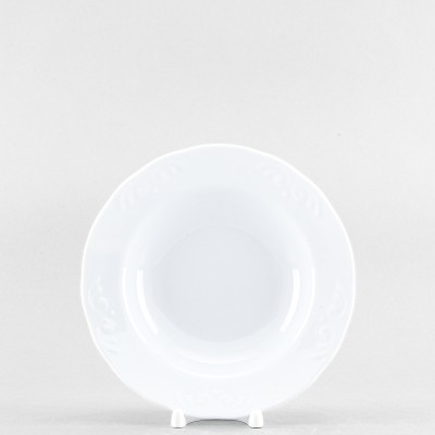 Тарелка глубокая 20 см ф. Надежда рис. Белый