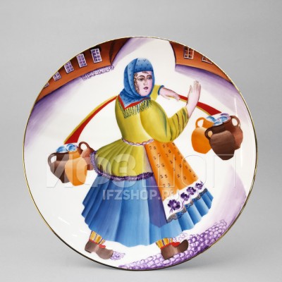 Декоративная тарелка 19.5 см рис. Молочница