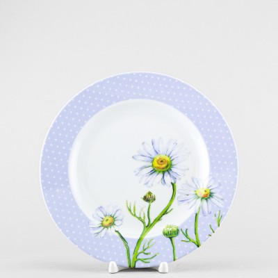 Тарелка плоская 24 см ф. Идиллия рис. Ситец. Ромашка
