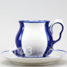 Чашка с блюдцем чайная ф. Голубая рапсодия рис. Крынка