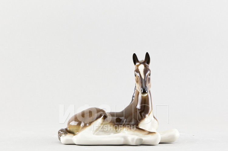 Жеребенок лежащий Коричневый (высота 10.8 см) в Москве