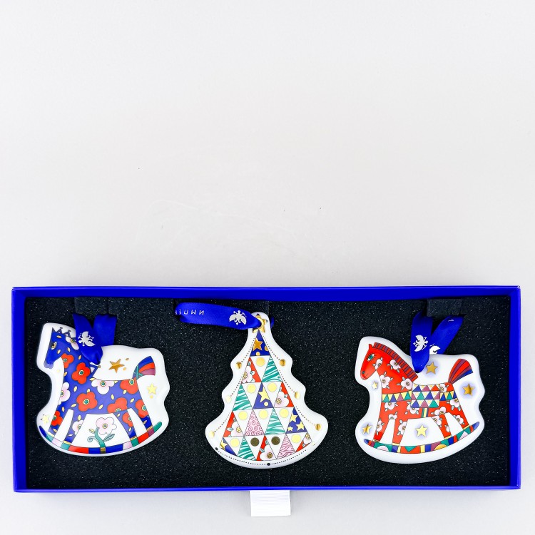 Набор елочных игрушек рис. Елки Иголки, 3 предмета в Москве