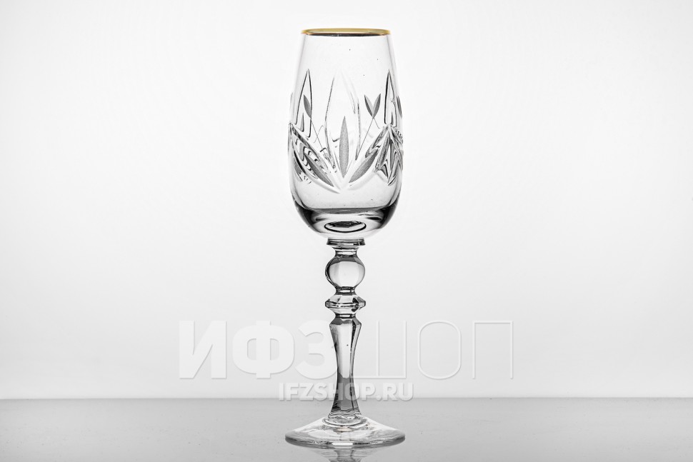 Набор из 6 бокалов для шампанского 220 мл ф. 7565 серия 900/42 (Камыши с отводкой)