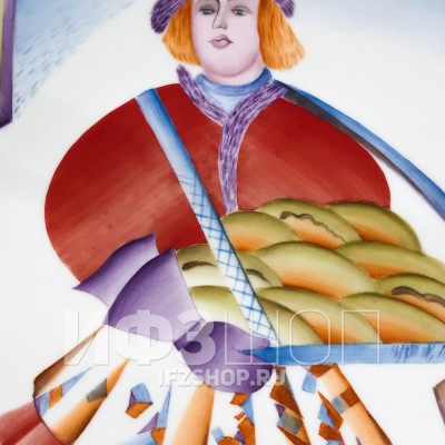 Декоративная тарелка 19.5 см рис. Разносчик булок