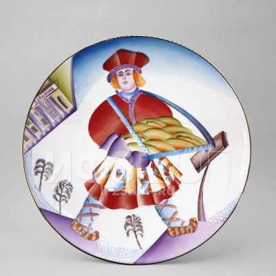 Декоративная тарелка 19.5 см рис. Разносчик булок