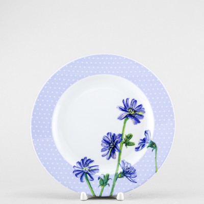 Тарелка плоская 24 см ф. Идиллия рис. Ситец. Цикорий