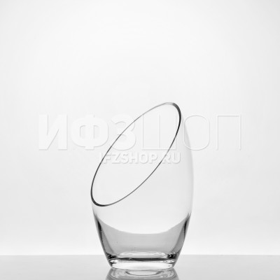 Ваза для цветов, высота 13 см, форма 6578, косой срез