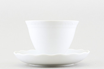 Набор из 6 чашек с блюдцем чайных ф. Надежда рис. Белый