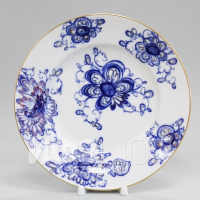 Тарелка плоская 24 см ф. Гладкая рис. Поющий сад