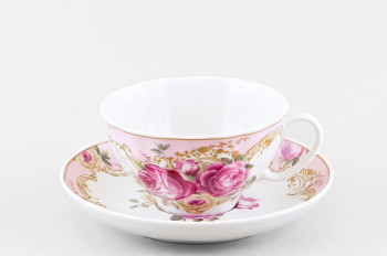 Чашка с блюдцем чайная ф. Белый лебедь рис. Романтика