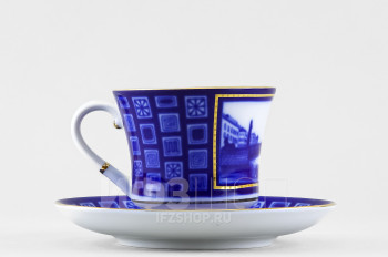Чашка с блюдцем чайная ф. Банкетная рис. Египетский мост
