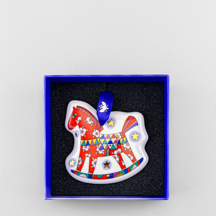 Елочная игрушка ф. Лошадка рис. Елки Иголки Лошадка Красная в Москве