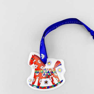 Елочная игрушка ф. Лошадка рис. Елки Иголки Лошадка Красная