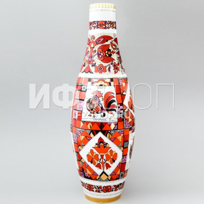 Ваза ф. Высокая рис. Народные узоры