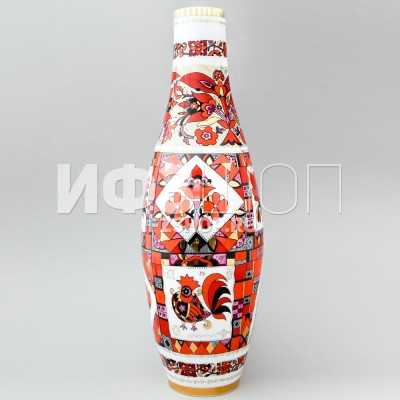 Ваза ф. Высокая рис. Народные узоры