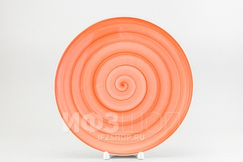 Тарелка плоская 24 см ф. Универсал рис. Infinity / Инфинити оранжевая