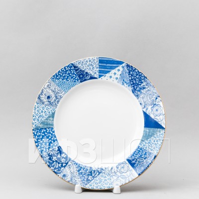 Комплект плоских тарелок 20 см рис. Квилт, 6 предметов