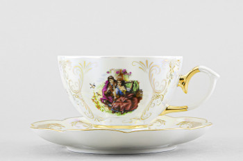 Чашка с блюдцем чайная ф. Елена рис. Мадонна. Птичка
