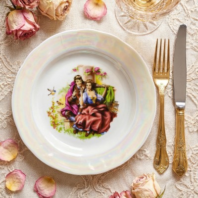 Тарелка плоская 20 см ф. Надежда рис. Мадонна (микс)