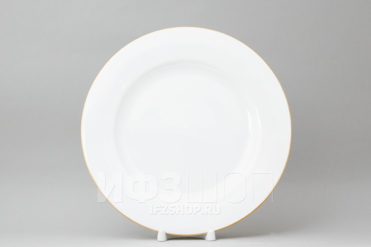 Тарелка плоская 25 см ф. Стандартная рис. Золотая лента в Москве
