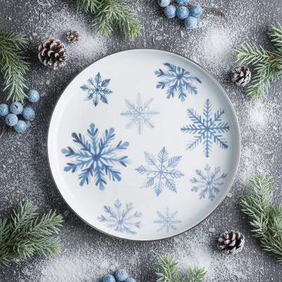 Блюдо для пиццы/пирога ф. Идиллия рис. Зимнее Утро, 30 см