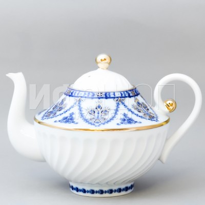 Чайник заварочный ф. Витая средний рис. Кобальтовый фриз