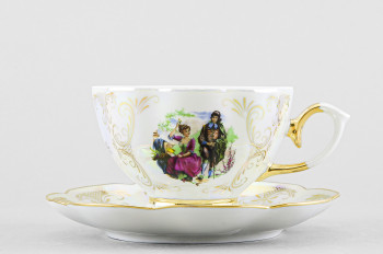 Чашка с блюдцем чайная ф. Елена рис. Мадонна. Шпага