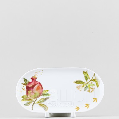 Блюдо овальное 20 х 11 см ф. Олимпия рис. Гранаты (микс)