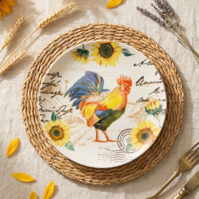 Тарелка плоская 24 см ф. Универсал рис. Хуторок