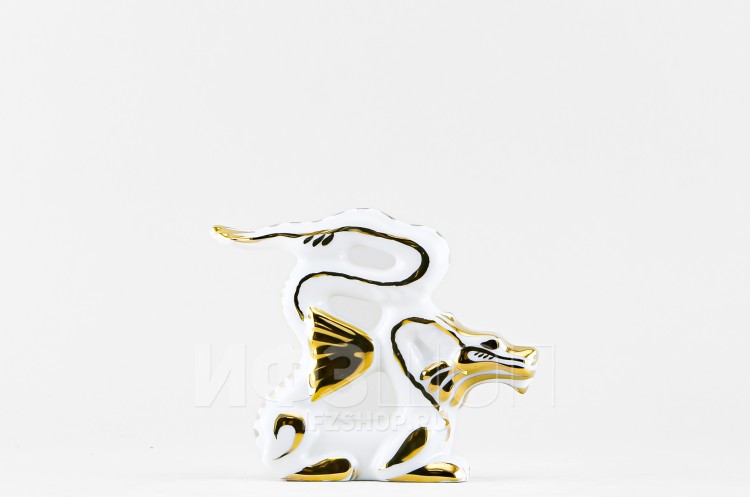 Дракон изящный №1 рис. Золотой (высота 9 см) в Ростове-на-Дону