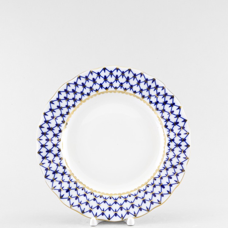 Тарелка плоская 24 см ф. Тюльпан рис. Кобальтовая сетка в Москве