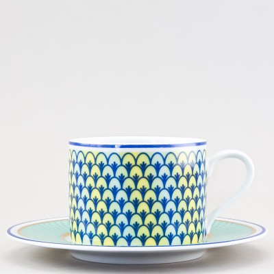 Чашка с блюдцем чайная ф. Соло рис. Azurro