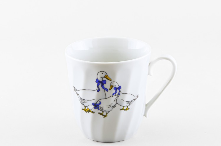 Кружка ф. Витая рис. Гуси новые 